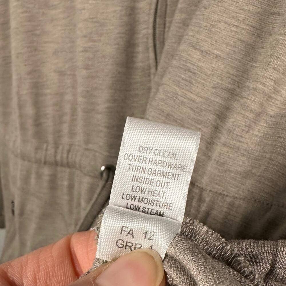 St. John Sport Tan Zip Up Tie Waist Sweatshirt Women's Medium - Picture 7 of 9
